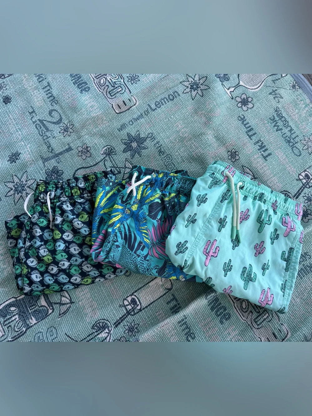 Boys Swim trunk Bundle 3 Shorts - Cat and Jack,Art Class and J. Crew - Size 10